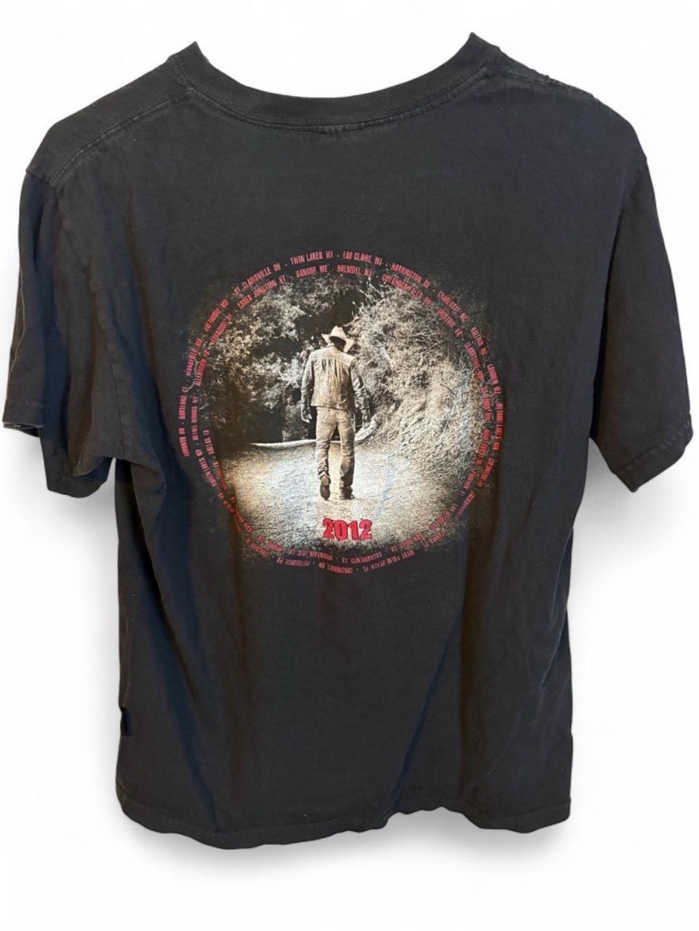 Anvil Black Jason Aldean Graphic Tee with Red Accents - Picture 4 of 5